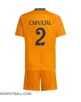 Billige Fotballdrakt Real Madrid Daniel Carvajal #2 Replika Bortedraktsett Barn 2024-25 Kortermet (med bukser)